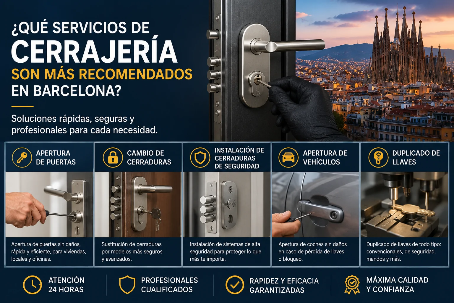 ¿Qué servicios de cerrajería son más recomendados en Barcelona? Que servicios de cerrajeria son mas recomendados en Barcelona - ¿Qué servicios de cerrajería son más recomendados en Barcelona?